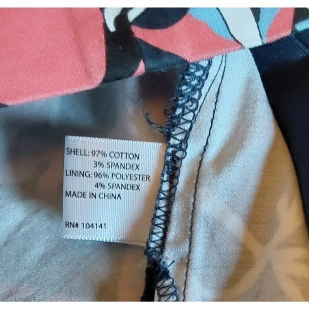 Women's Lady Hagen Skort Skirt, Size 8, Blues, Coral & White‎